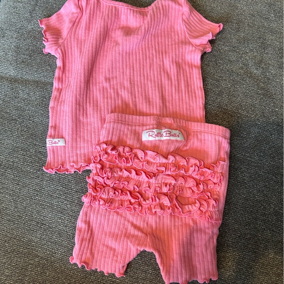 Ruffle Butts 2 piece pajama shirt and shorts set - Picture 5 of 8